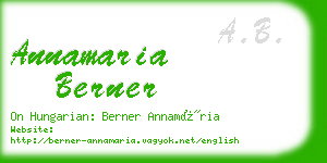 annamaria berner business card